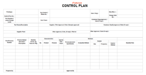 What is a control plan? - Six Sigma in Manufacturing